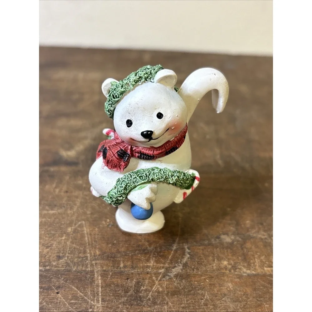 Set Of 3 Lamp Pot Perchers Polar Bear Penguin Snowman